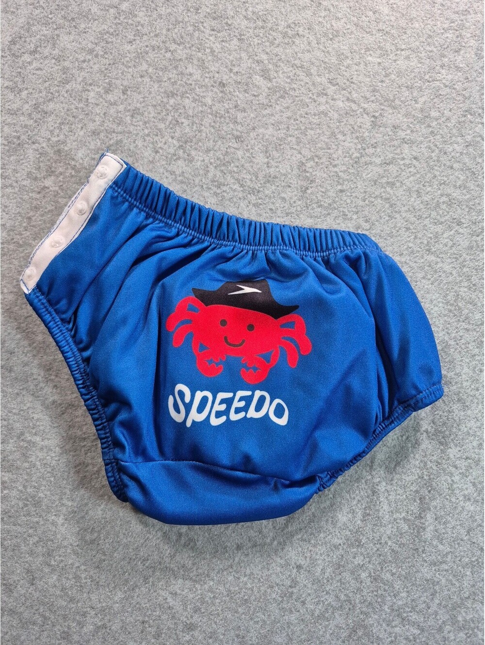 Speedo Toddler Size L Blue Crab Reusable Swim Diaper Snap Sides NWOT